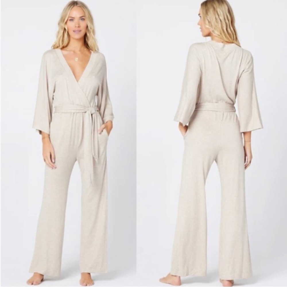 L* Space | Monterey Knit Sweater Jumpsuit in Oatmeal